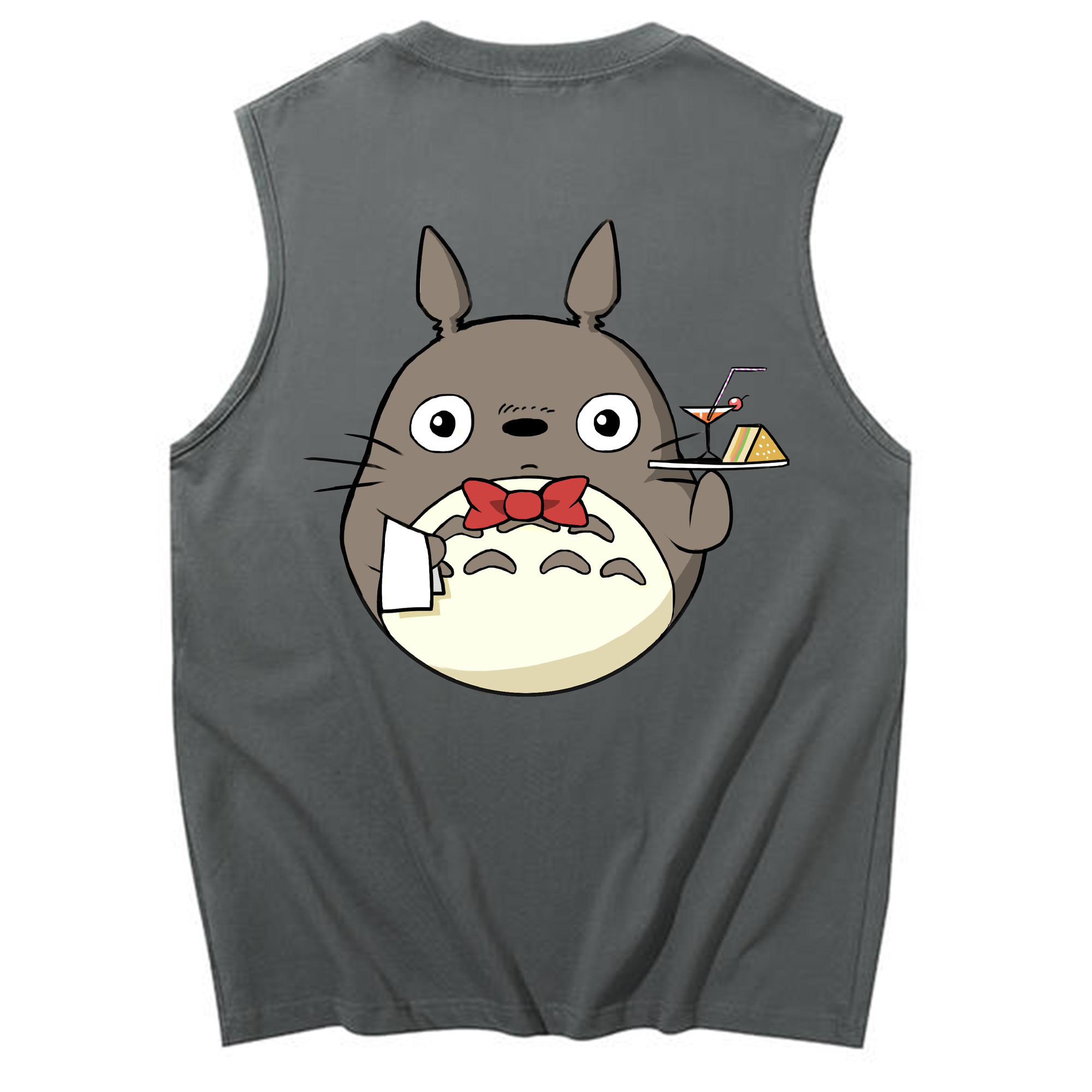 （画像用） となりのトトロ 草壁メイ 草壁サツキ My Neighbor Totoro Satsuki Kusakabe Mei Kusakabe コットン100％タンクトップ（背面プリント）